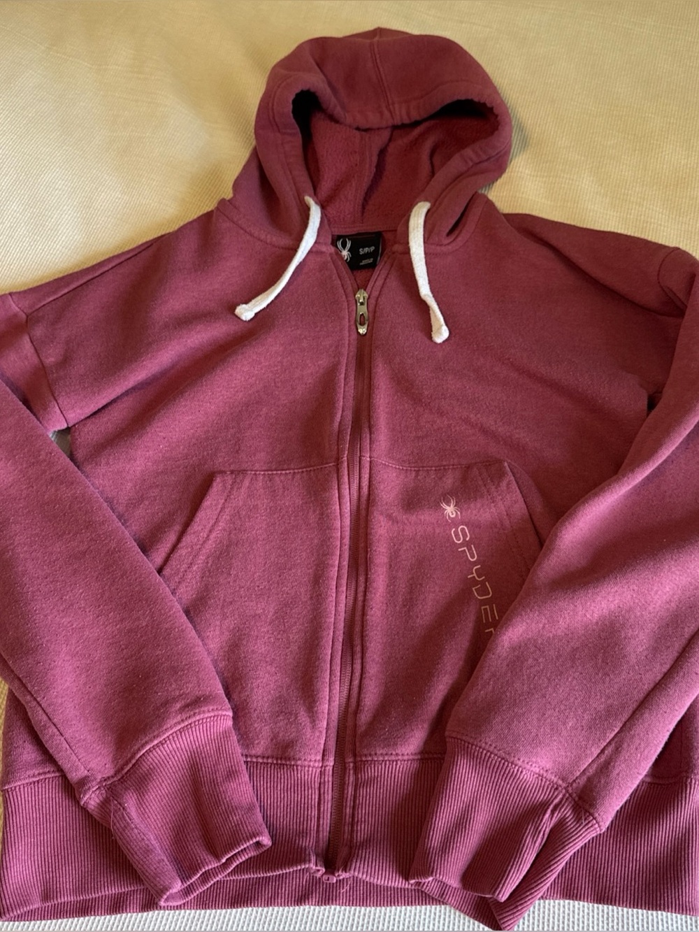 Spyder Zip-Up Hoodie in Rose Pink